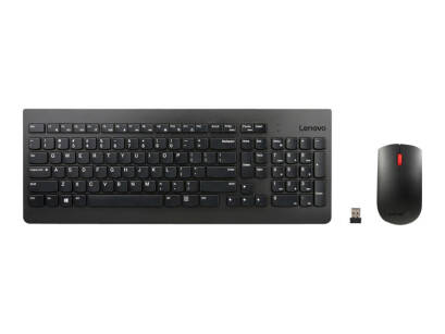 Zestaw Lenovo bezprzewodowy klawiatura i mysz Essential z polskim układem  (4X30M39484)