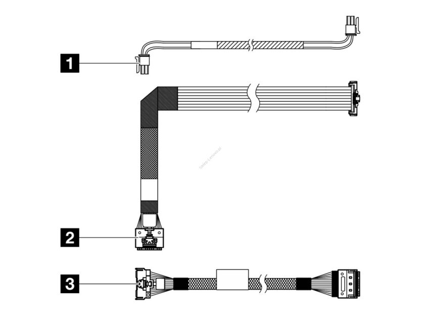 Lenovo zestaw kabli pamięci do wewnętrznego adaptera RAID dla ThinkSystem SR630 V3 (4X97A87137)