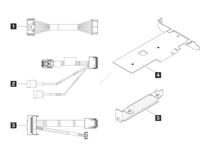 ThinkSystem SR250 V3/ST250 Series M.2 Cable Kit (4Z57A88898)