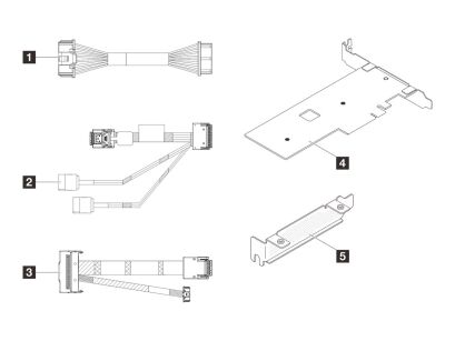 ThinkSystem SR250 V3/ST250 Series M.2 Cable Kit (4Z57A88898)